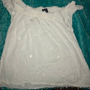 Off the shoulder lace top